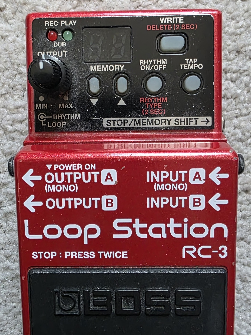 Boss Red & Black Electronics Pedal Battery Compartment Plate